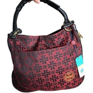 Tory Burch Monogram Claret Studio Shoulder Bag purse Handbag BRAND NEW